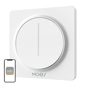 MOES ZS-SY-EUD-WH ZigBee Smart Touch Dimmer Switch, White