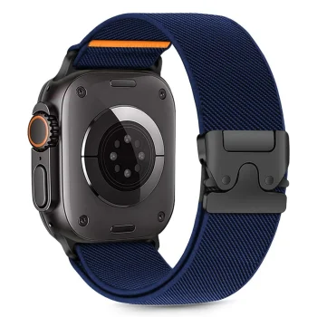 Tech-Protect Nylon Clasp Strap for Apple Watch 44 / 45 / 46 / 49 mm - Navy