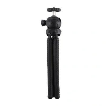 Puluz PU435 Flexible Mini Octopus Tripod with 360° Ball Head and 1/4" Thread, Black