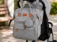 Multifunctional Backpack with Crib and USB, Grey