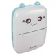 Izoxis Portable Mini Thermal Printer with 11 Rolls, Blue/White