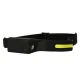 LED headlamp with rechargeable battery, USB-C charging, motion sensor