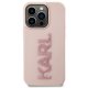 Apple iPhone 15 Pro 6.1\'\' Karl Lagerfeld 3D Rubber Glitter Logo Cover Case, Pink