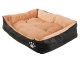 Soft Plush Dog Bed for Cats with Cushion, Sofa Lounger, 50x40 cm, Black