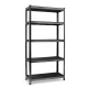 Humberg HR-851 Metal Storage Shelving Unit 180x90x40 cm, Black