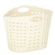 Collapsible Laundry Basket with Handles, Cream