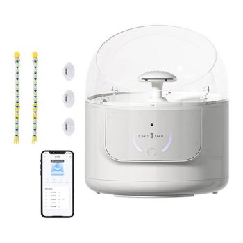 Catlink Pure Dog and Cat Water Fountain Drinker 2.3L, White