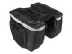 Large bike pannier bag for rear rack with two compartments, black