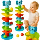 KRUZZEL Ball Drop and Roll Tower Toy for Toddlers 26460