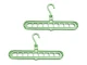 Multifunctional wardrobe hanger organizer, 2 pcs, green