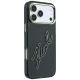 Karl Lagerfeld IML Big Signature Metal Frame Case for iPhone 18 Pro / 17 Pro, Black