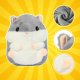3-in-1 Hamster Plush Toy Pillow with Blanket Kruzzel 25638, grey