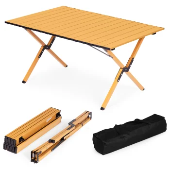 Folding Camping Table 90x60 cm with Bag MultiGarden