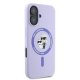 Karl Lagerfeld Silicone KC Heads MagSafe Case for iPhone 16 Plus Purple