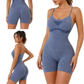 Women's Sports Romper Push Up S/M, Blue