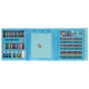 Art Supplies Painting Set in a Case, 208 Pcs, Blue