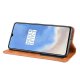 OnePlus 7T Vintage Style Magnetic Leather Wallet Protective Case Cover, Brown