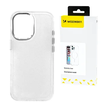Wozinsky Glitter Case for Samsung Galaxy S24 FE, Transparent with Glitter