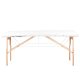 Folding massage table WOOD COMFORT 2 sections, white