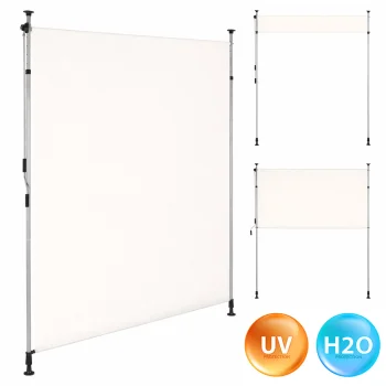 Retractable Clamp-On Balcony Awning with Crank MultiGarden, Beige