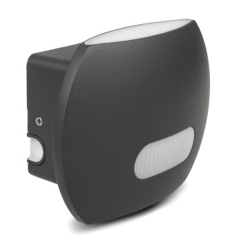 Maclean MCE366 LED Wall Lamp with PIR Sensor, 20W, 1600lm, IP65, Grey