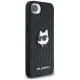 Karl Lagerfeld Monogram Choupette Head Pin Case for iPhone 16e - Black