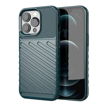 Dėklas iPhone 13 Pro telefonui Thunder Case, TPU, žalias