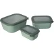 Food Container Set Mepal Cirqula Rectangular High 3-Piece, Nordic Sage Green