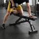 Interlocking Rubber Gym Flooring Tiles 4FIZJO 4 Pack 19x19x0.6 in, Black