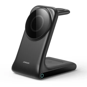 Joyroom JR-W15 3-in-1 Wireless Charging Station with MagSafe - Black