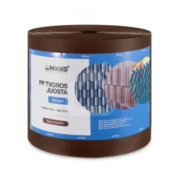 Fence Privacy Strip MIKKO 0.19 x 35 m, 550 g/m², Brown RAL8017