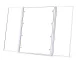 Folding Cosmetic Mirror with LED Light and Stand, White
