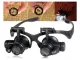 Watchmaker Headband Magnifying Glasses with LED Light and 10x 15x 20x 25x Lenses, Black