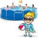 Intex 15ft x 48in Metal Frame Above Ground Pool Set with Filter Pump 17-in-1