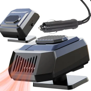 Portable Car Heater and Defroster 200W 12V, Black