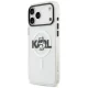 Karl Lagerfeld IML Choupette Sketch Logo MagSafe Case for iPhone 17 Pro, Transparent