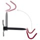 Maclean MC-430 Wall-Mounted Bike Rack, Steel, 30kg, Black/Red