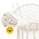 4Fizjo 1846 BOHO Garden Swing - Hanging Chair, Beige