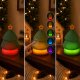 Silicone LED Night Light Christmas Tree, USB, 3 Modes, Green/Brown