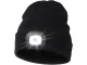 Winter/Autumn Beanie with Built-in LED Flashlight, USB Charging, 3 Modes, Black