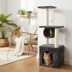 Petsi Cat Tree Condo with Scratching Posts, 94 cm Multi-Level Activity Tower, gray