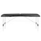 Foldable massage table ALUMINUM COMFORT 2 sections, black