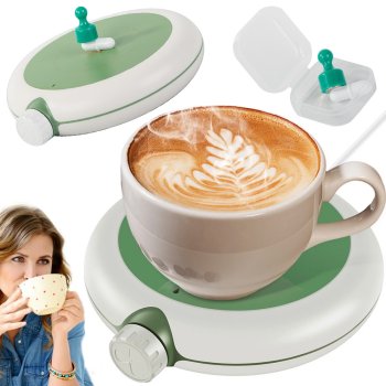 Electric mug warmer with magnetic stirrer and USB-C