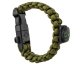 5-in-1 Paracord Survival Bracelet with Compass, Green