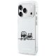 Karl Lagerfeld IML Karl & Choupette Peekaboo Logo MagSafe Phone Case Cover iPhone 17 Pro Max - White