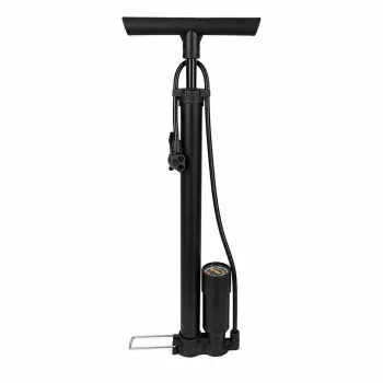 Bicycle Floor Pump with Pressure Gauge, Black