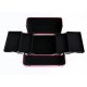 3-in-1 Professional Rolling Makeup Trolley Case 61x36x25 cm, Red
