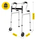 4FIZJO Dual-Function Aluminium Folding Walker with Wheels