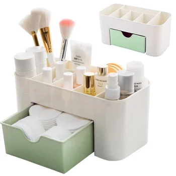 Cosmetics and Jewelry Organizer with Drawer, Green