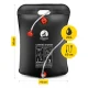 4Fizjo Mountain Goat Solar Camping Shower 20L, Black